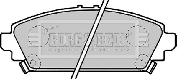 BORG & BECK stabdžių trinkelių rinkinys, diskinis stabdys BBP1995